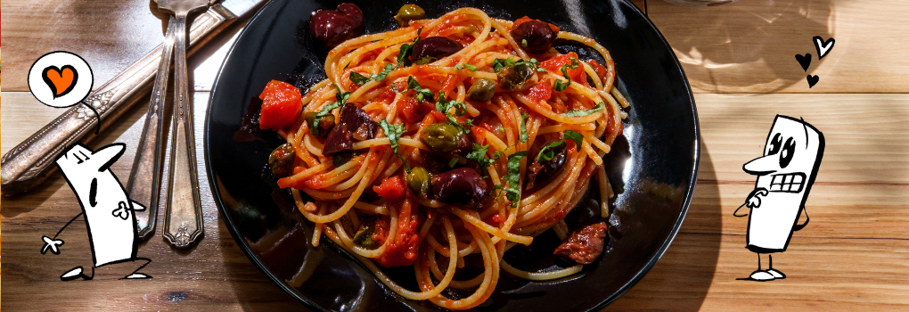 Lingula I Italijanščina - špageti Alla puttanesca